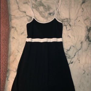 Brandy Melville Navy Blue and White Dress